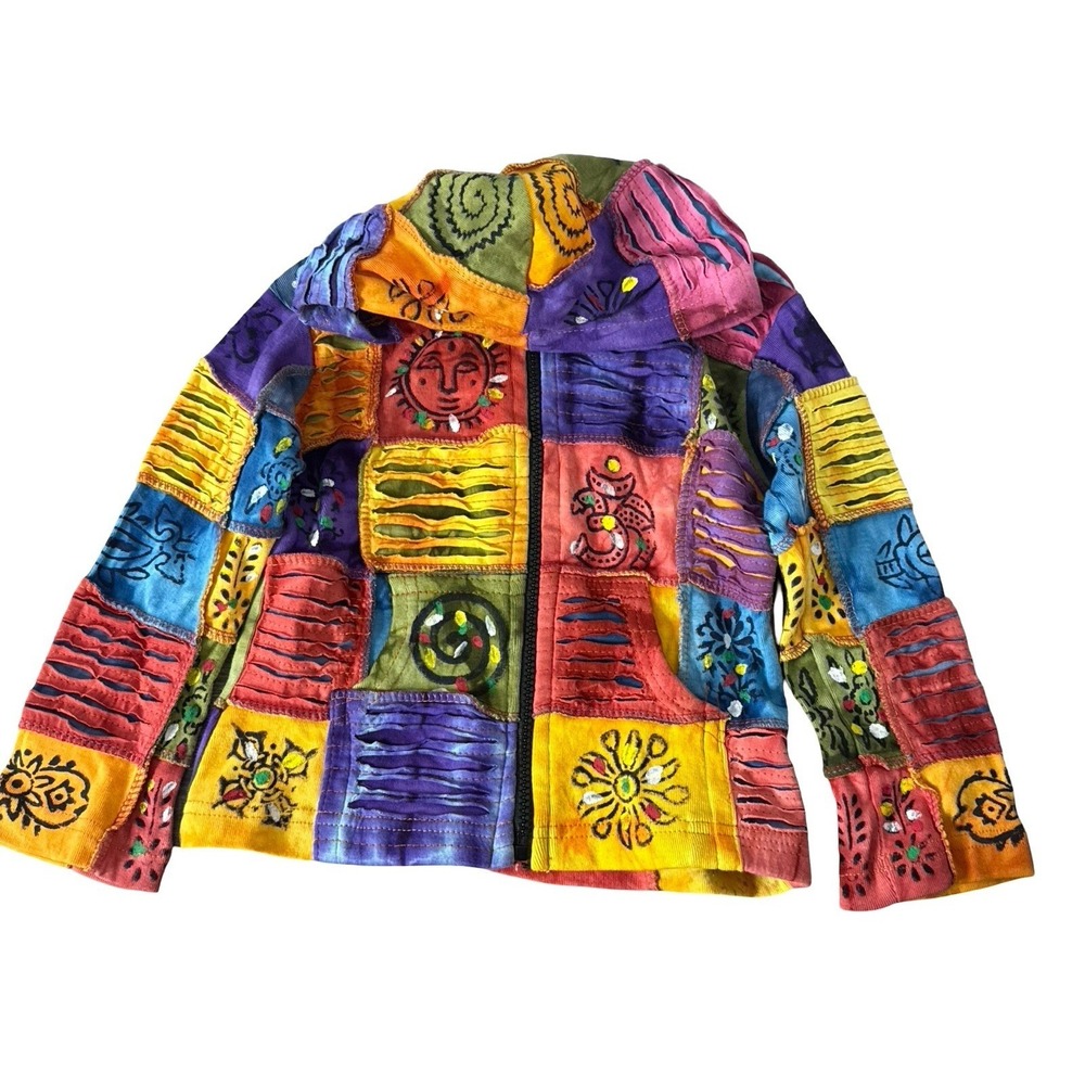 Rising International NEPAL Children's MULTI COLOR Stripe COTTON HOODIE Jacket‎ 2